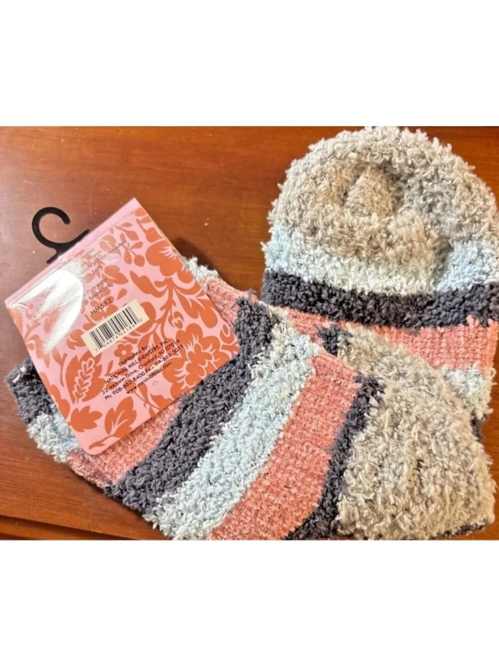 Womens Carnival Super Soft Slipper Socks 1 Sz Stripe Design Cozy Multicolor (1c)